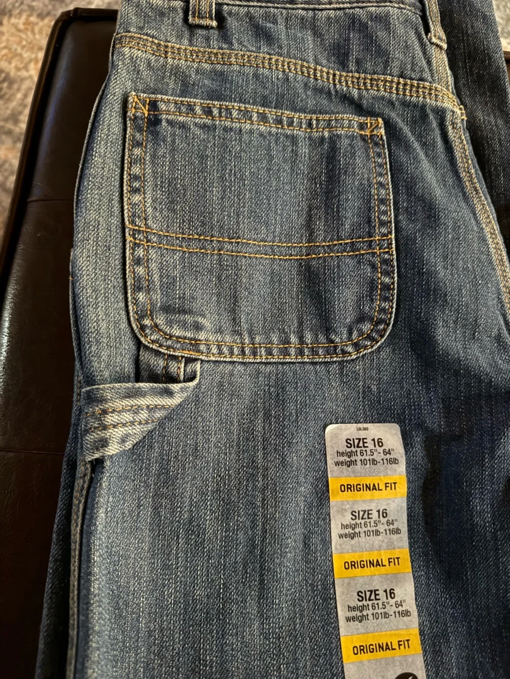 Carhartt Dark Blue Kids Carpenter Jeans